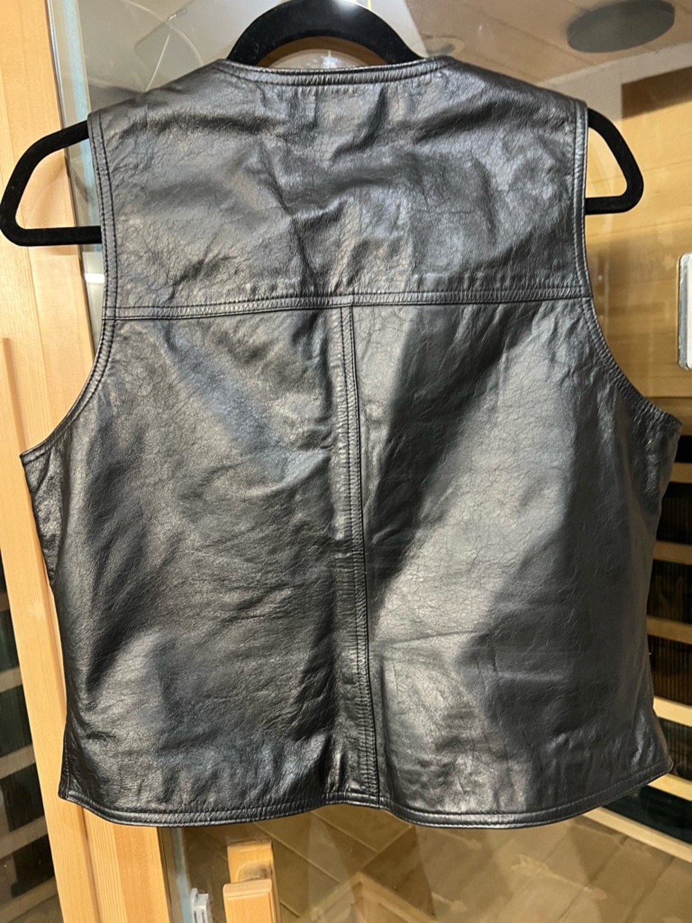 Vintage Harley-Davidson Black Leather Vest women’s Large - Picture 9 of 10